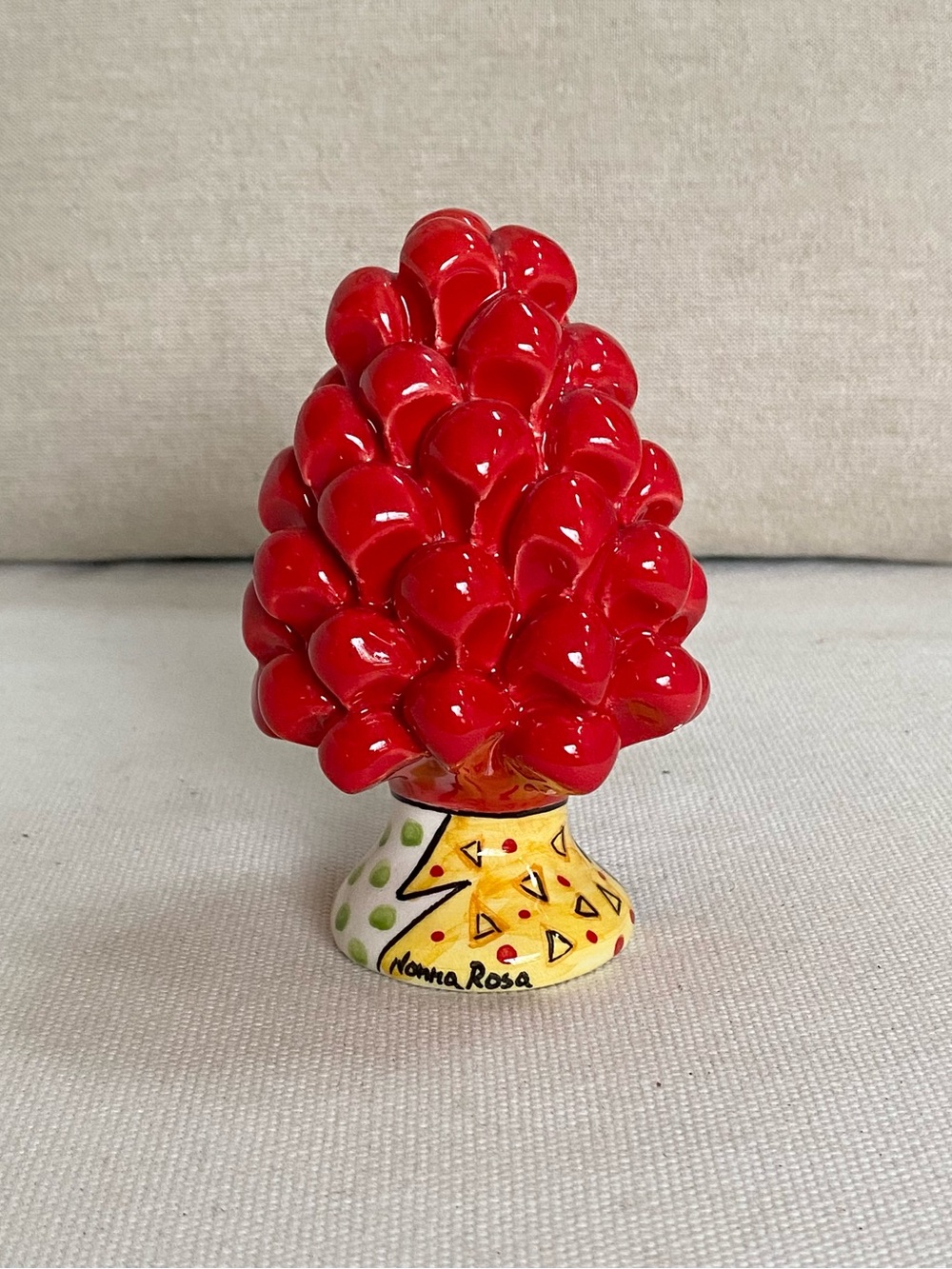 Authentic Sicilian Ceramic Pine Cone Pigna by Le Ceramiche di Nonna Rosa